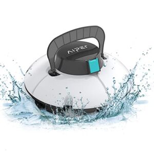 AIPER Cordless Robotic Pool Cleaner, Pool Vacuum with Dual-Drive Motors, Self-Parking, Lightweight, Perfect for Above/In-Ground Flat Pools up to 35 Feet (Lasts 50 Mins)