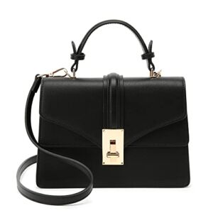 Scarleton Handbags for Women, Crossbody Bags for Women, Structured Mini Satchel Purses, Top Handle Shoulder Bag Medium, H207701L – Black