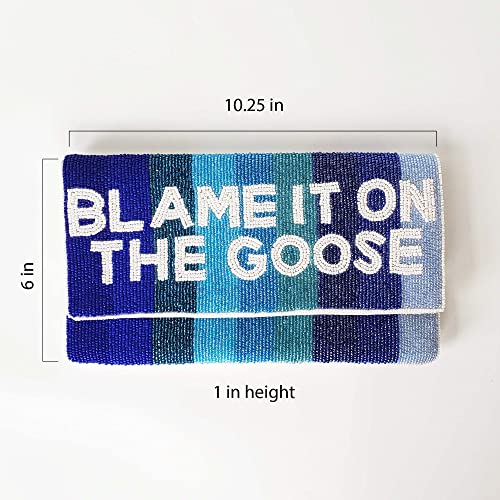 Blame it on the Goose Clutch, Beaded Purse for Bachelorette, Bachelorette Party Gift, Bride Gift, Engagement Gift for Bride To Be, Summer Clutch, Beaded Bag | The Storepaperoomates Retail Market - Fast Affordable Shopping