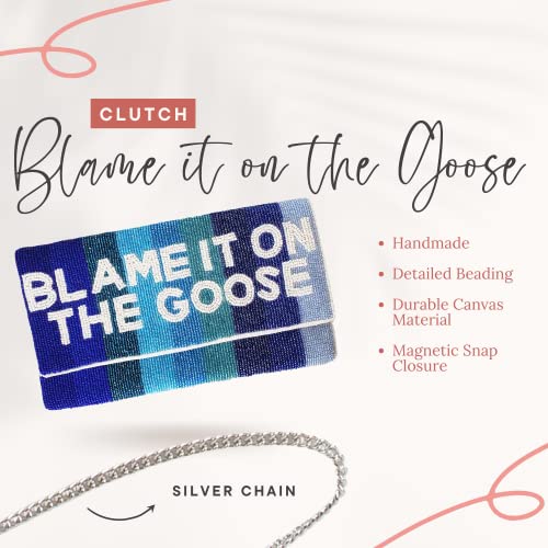 Blame it on the Goose Clutch, Beaded Purse for Bachelorette, Bachelorette Party Gift, Bride Gift, Engagement Gift for Bride To Be, Summer Clutch, Beaded Bag | The Storepaperoomates Retail Market - Fast Affordable Shopping
