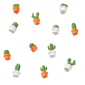 12pcs 3D Cute Succulent Plant Cactus Mini Magnets Fridge Locker Accessories Decorations