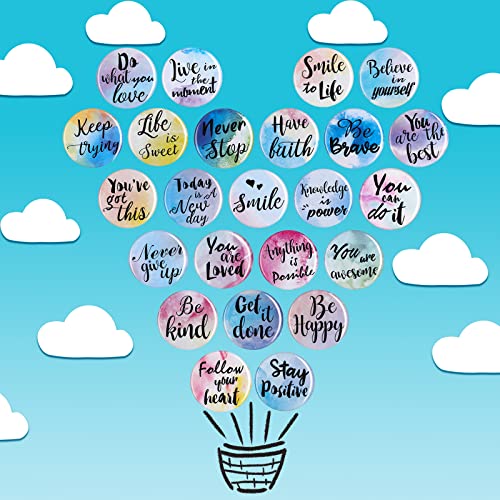 Inspirational Magnets Watercolor Round Motivational Magnets Inspirational Quote Refrigerator Magnets Cute Magnets with Quotes Encouragement Magnets for Locker Whiteboard(Classic Style,24 Pieces) | The Storepaperoomates Retail Market - Fast Affordable Shopping