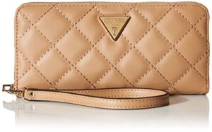 GUESS Cessily Large Zip Around Wallet, Beige