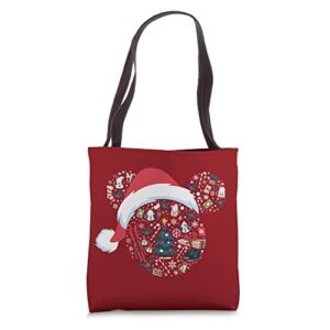 Disney Minnie Mouse Icon Winter Lodge Holiday Red Tote Bag