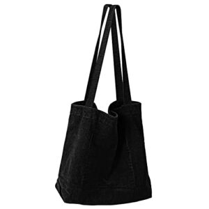 VIIVY VIYIV Women’s Canvas Tote Bag Corduroy Large Capacity Shoulder Bag Satchel Hobo Shopping Bags College School Books Bag