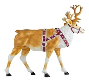 Holiday Accents Home Accents Holiday 4.5 ft. Blow Mold Reindeer with LED Lights Yard Sculpture(21PA48077)