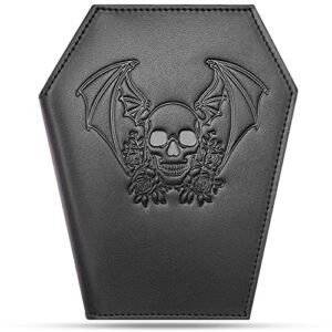 Lazy Skull Coffin Wallet – Spooky Gothic Wallet – Slim Skull Wallet for Women and Men – Witchy Goth accessory