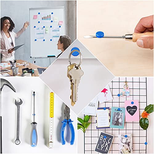 MAGTSMEI 45 Pcs Refrigerator Magnets Strong, Small Round Fridge Magnets, Neodymium Magnets for Fridge, Whiteboard, Dry Erase Board in Home, Kitchen, Office and School, 8x3mm Mini Office Magnets, Blue | The Storepaperoomates Retail Market - Fast Affordable Shopping