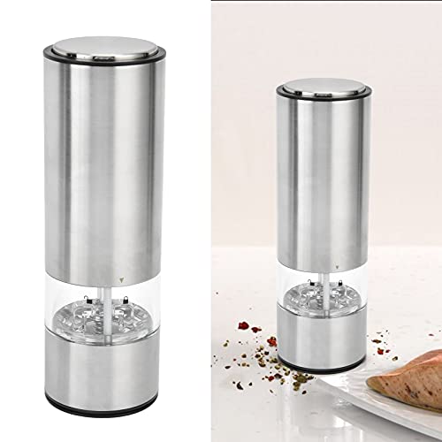 Pepper Grinder, Electric Pepper Grinder Automatically Grind 304 Stainless Steel for Cook for Chef for Kitchen for Home | The Storepaperoomates Retail Market - Fast Affordable Shopping