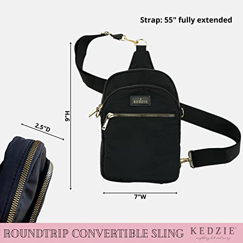 KEDZIE Roundtrip Convertible Sling & Crossbody Bag Cell Phone Purse for Women with Adjustable Strap – Gray | The Storepaperoomates Retail Market - Fast Affordable Shopping