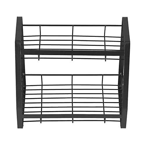 Spice Rack, 2 Layers Iron Waterproof Kitchen Storage Shelf Spice Organizer for Bathroom for Home for Kitchen | The Storepaperoomates Retail Market - Fast Affordable Shopping