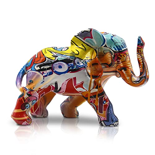 SUGUTEE Elephant Decor, Large Elephant Figurines Statue Home Decor, Elefantes para Decoracion Casa (Colorful) | The Storepaperoomates Retail Market - Fast Affordable Shopping