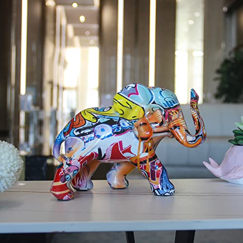 SUGUTEE Elephant Decor, Large Elephant Figurines Statue Home Decor, Elefantes para Decoracion Casa (Colorful) | The Storepaperoomates Retail Market - Fast Affordable Shopping