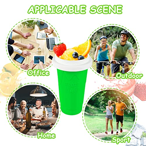 Slushy Maker Cup – TIK TOK Quick Frozen Magic Cup, Double Layers Slushie Cup, DIY Homemade Squeeze Icy Cup, Fasting Cooling Make And Serve Slushy Cup For Milk Shake, Smoothies, Slushies – Green | The Storepaperoomates Retail Market - Fast Affordable Shopping