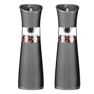 CYXI Electric Salt and Pepper Grinder Set,Automatic One Handed,Ceramic Rotor with Strong Adjustable Coarseness,Kitchen Cooking Spice Grinder Home Kitchen Chef Gift[Set of 2]