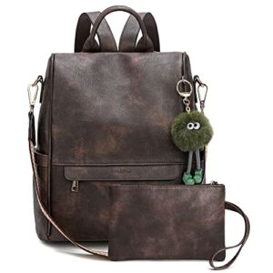 Love Deliver Backpack Purse for Women Leather Fashion Designer Ladies Shoulder Bags Travel Backpack With Wristlets