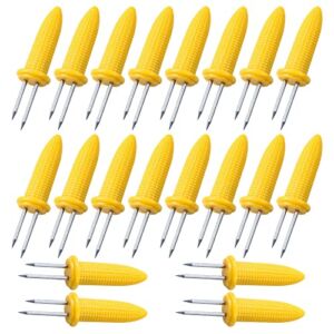LNJBABAO 20 Pcs Stainless Steel Corn Holder Corn Cob Forks Corn Holders for Kitchen Tool Home Outdoor and Camping BBQ Grill Cooking