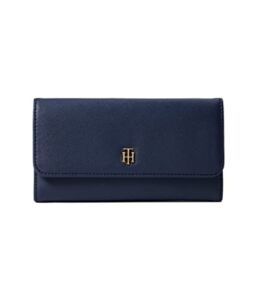 Tommy Hilfiger Beth II Flap Continental Wallet Saffiano PVC Tommy Navy One Size