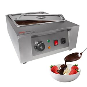 ALDKitchen Electric Chocolate Melting Machine | Manual Control | Stainless Steel (2 Tanks)