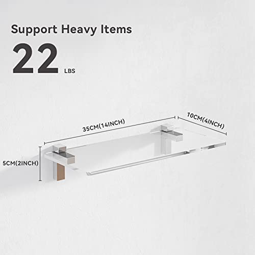 MEISHIDA Clear Acrylic Shelf, Set of 2 Invisible Wall Shelves Wall Mounted Display Shelf, Floating Shelves for Bathroom, Bedroom, Living Room, Kitchen, Office | The Storepaperoomates Retail Market - Fast Affordable Shopping