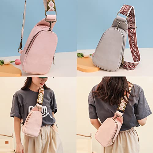 MAOGOU Women The Sling Crossbody Fashion Chest Bag Embroidery Jacquard Strap Bohemian Style PU Leather Purses for Daily Outings, Dark Gray | The Storepaperoomates Retail Market - Fast Affordable Shopping