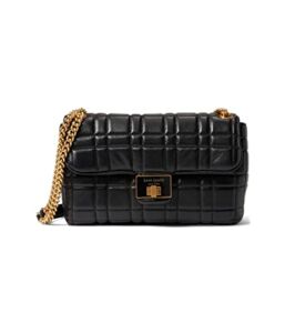 Kate Spade New York Evelyn Quilted Leather Medium Convertible Shoulder Bag Black One Size