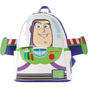 Loungefly Disney Pixar Toy Story Buzz Lightyear Womens Double Strap Shoulder Bag Mini Backpack Purse