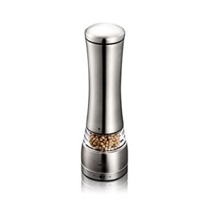 Pepper Grinder Refillable Salt Or Pepper Grinder， Stainless Steel With Ceramic Mill – Easy To Adjust The Grinders Coarseness， Pepper Mill For home, kitchen, barbecue (Color : A)