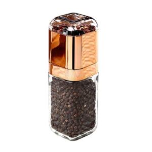 Pepper Grinder Refillable Stylish Salt and Pepper Grinder Premium Glass Salt and Pepper Shaker with Ceramic Spice Grinder Seasoning Shaker (180ml) For home, kitchen, barbecue (Color : A)
