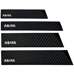 Asaya Professional Knife Edge Guards – 4 Piece Universal Blade Covers – Extra Strength, ABS Plastic and BPA-Free Felt Lining, non-Toxic and Food Safe – Knives Not Included