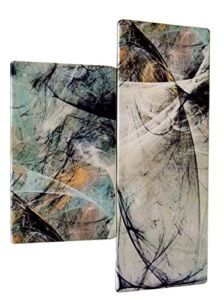 KC&N Anti Fatigue Mats for Kitchen Floor and Home Essentials Area Rugs Made for Comfort with Embossed Tranquil Abstract Art Designs Set of 2 Ergonomic Feet Support