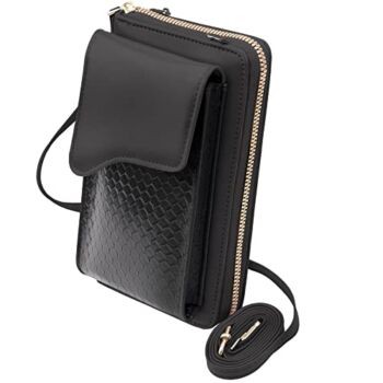 Ndsox Small Crossbody Bag Cell Phone Purse for Women, PU Leather Mini Messenger Shoulder Handbag Wallet with Credit Card Slots for Travel Vacation Daily, Black | The Storepaperoomates Retail Market - Fast Affordable Shopping
