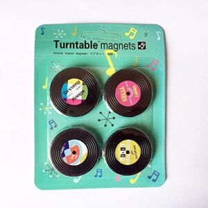 Magnetic Sticker Refrigerators Sticker Fridge Magnet 4Pcs Nostalgic Cassette Record Fridge Magnets for Home Decor(Record)