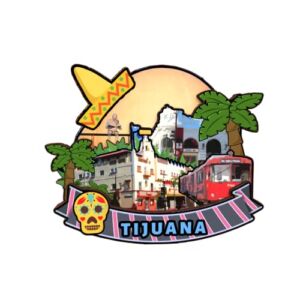 Tijuana Mexico Fridge Magnet Wooden Collection 3D Wood Handmade Travel City Souvenirs Refrigerator Magnet Home Decoration Gift -9