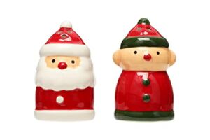 Pearhead Santa Elf Shaker Set, Holiday Décor For The Home, Christmas Salt And Pepper Shaker Set, Seasonal Must Have Gift, Christmas Kitchen Decorations