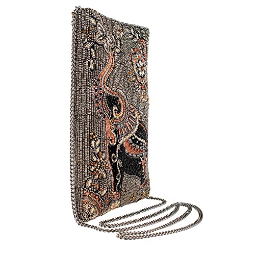 Mary Frances – Elegant Elephant Crossbody Phone Bag -Statement Crossbody – Removable Chain Strap, Top Compartment, Side Zipper Compartment, Fits a Cell Phone | The Storepaperoomates Retail Market - Fast Affordable Shopping