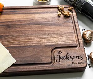 Custom Cutting Boards Wood Engraved Cutting Board Personalized, USA Made – Thick Red Oak/Walnut Personalized Cutting Boards Wood Engraved, Handmade Cutting Boards