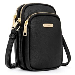 CLUCI Phone Crossbody Bags for Women, Small Cellphone Bag Purse, Dome Leather Handbag Designer Travel Wallet