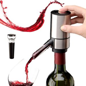 Electric Wine Aerator, Automatic Wine Dispenser Pump, Bottle Pump Dispenser Set with Wine Bottle Stopper, for One Touch Instant Oxidation Smart Wine Aerator Decanter for Home/Travel