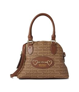 Juicy Couture Heart To Heart Dome Satchel Chestnut Chino One Size
