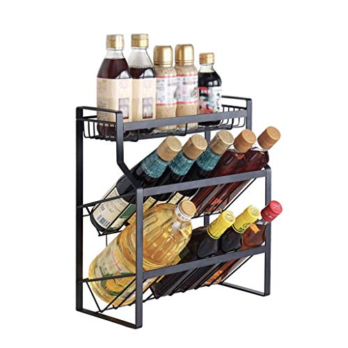 Utensil Holder 3-layer Kitchen Stainless Steel Spice Rack Kitchen Bathroom Bedroom Counter Storage Storage Box for Home, Kitchen, Restaurant (Color : A) | The Storepaperoomates Retail Market - Fast Affordable Shopping