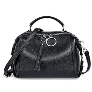 Kattee Genuine Leather Handbag Purse for Women Fashion Ladies Designer Shoulder Bag Mini Size Adjustable Straps