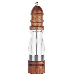 Salt And Pepper Mill Pepper Mill Made Of Light Oak Acrylic Adjustable Thickness For Home Kitchen