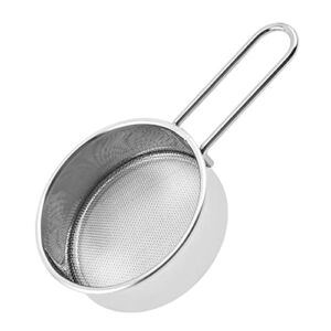 Stainless Steel Powdered Sugar Sifter Mini Home Flour Sifter Fine Mesh Flour Sieve Kitchen Tool for Baking, Sugar, Coffee and Tea – Diameter 2.5 Inch, Silver