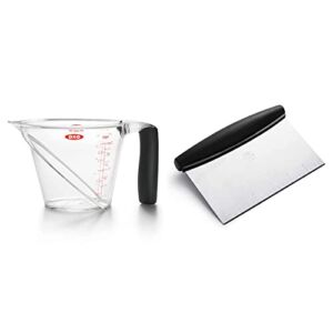 OXO Good Grips 2-Cup Angled Measuring Cup & Good Grips Stainless Steel Scraper & Chopper
