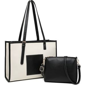 Handbags for Women Designer Fashion Purses Top Handle Satchel Hobo Leather Shoulder Bags 2pcs with Small Crossbody bag