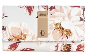 GUESS Women’s Logo Floral Print Trifold Slim Wallet Clutch Bag
