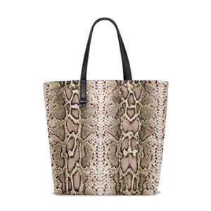 OTVEE Snake Print Animal Skin Tote Bag Purse Shoulder Handbag for Women