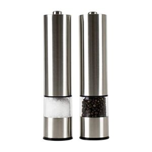 Pepper Grinder Mill 2 Pcs Stainless Steel Electric Salt and Pepper Mill Set Herb Spice Grinder Adjustable Coarseness One Handed Operation Kitchen Gadget Fits in Home,Kitchen,Barbecue (Color : 5)