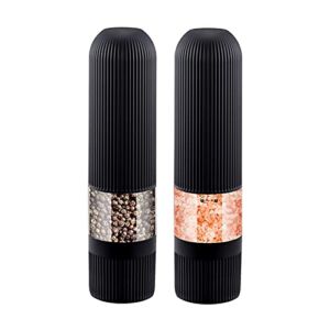 Pepper Grinder Mill Electric Salt and Pepper Grinder Battery Operated Salt and Pepper Grinder Set Adjustable Coarseness Grinding Pepper with LED Light Fits in Home,Kitchen,Barbecue ( Color : 2 pack )